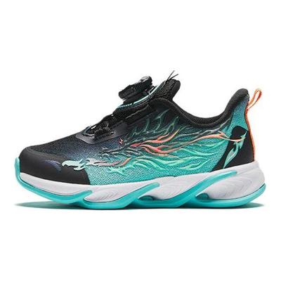 Childrens Red Flame Round Head Comfortable Anti-Kick Shock Absorption Low-Top Running Shoes Kids Sneaker Green 312419912-1