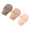 3pcs Eyelash Extension Face Mannequin Removable Eyelids Makeup Practice Face Model Dark Brown Light