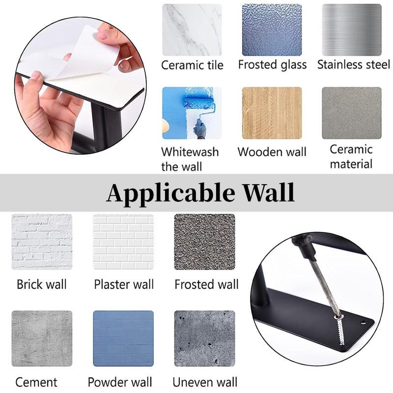 Paper Towel Holder Punch-Free Roll Paper Holder Kitchen Tissue Shelf Under Cabinet Fresh Film Tin Foil Holder Accessory