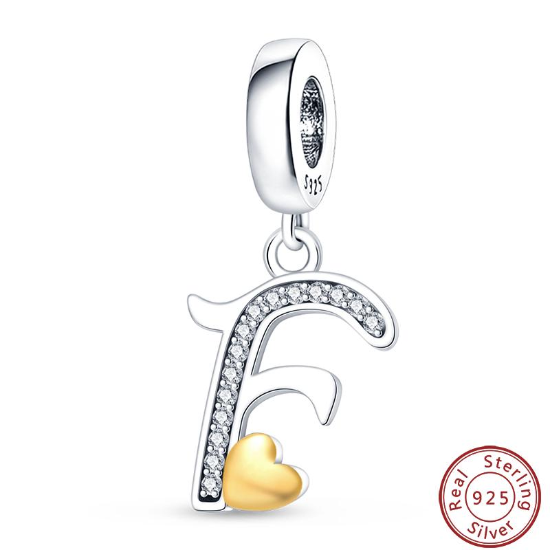 

26 English Letter Series Copper Gold Heart-Shaped Design Charms Beads 3Mm Diy Fine Jewelry Making