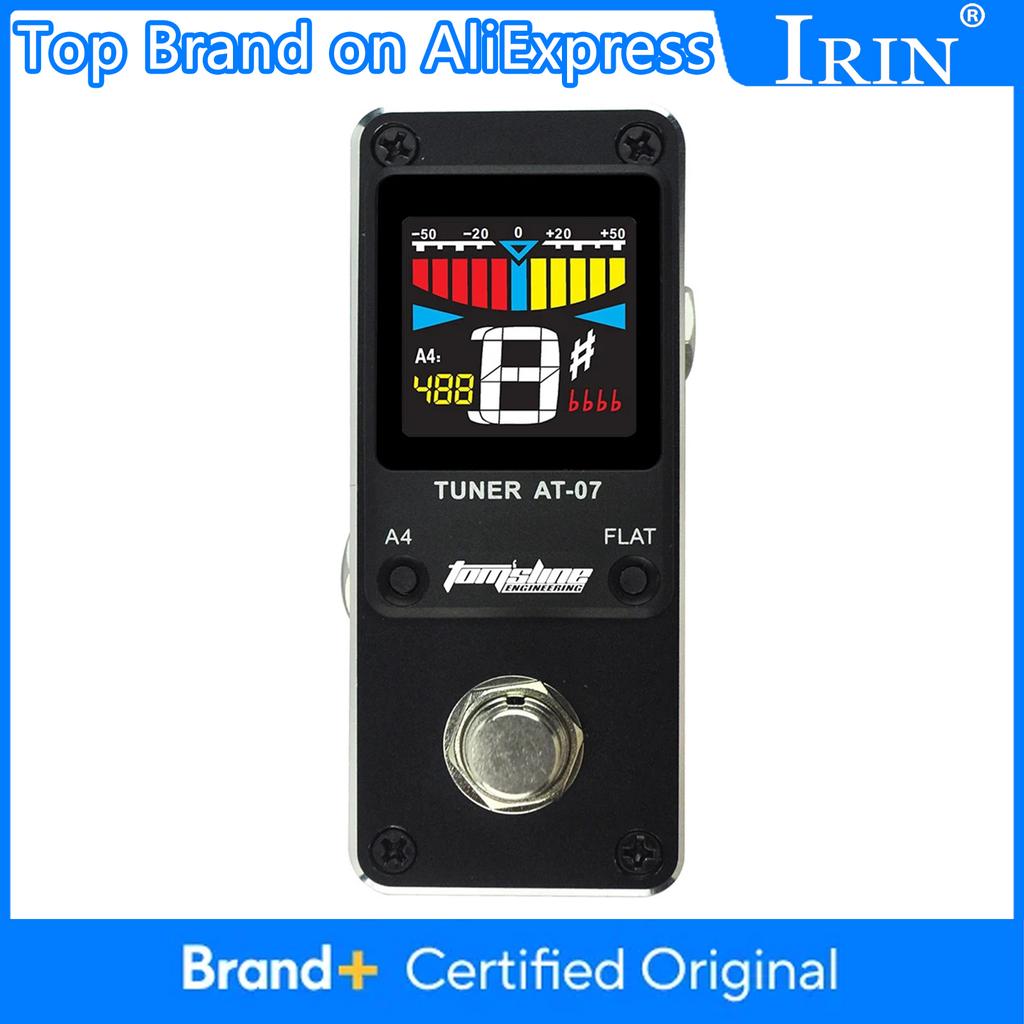 AROMA AT-07 Mini Foot Tuner Guitar Effect Pedal Guitarra Chromatic Tuning Metal Shell HD Display Guitar Parts & Accessories