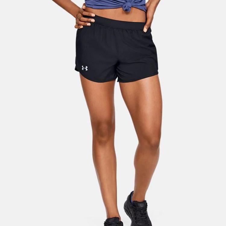 Under Armour Fly-By 2.0 Running Shorts Women Bottoms Black 1350196-001