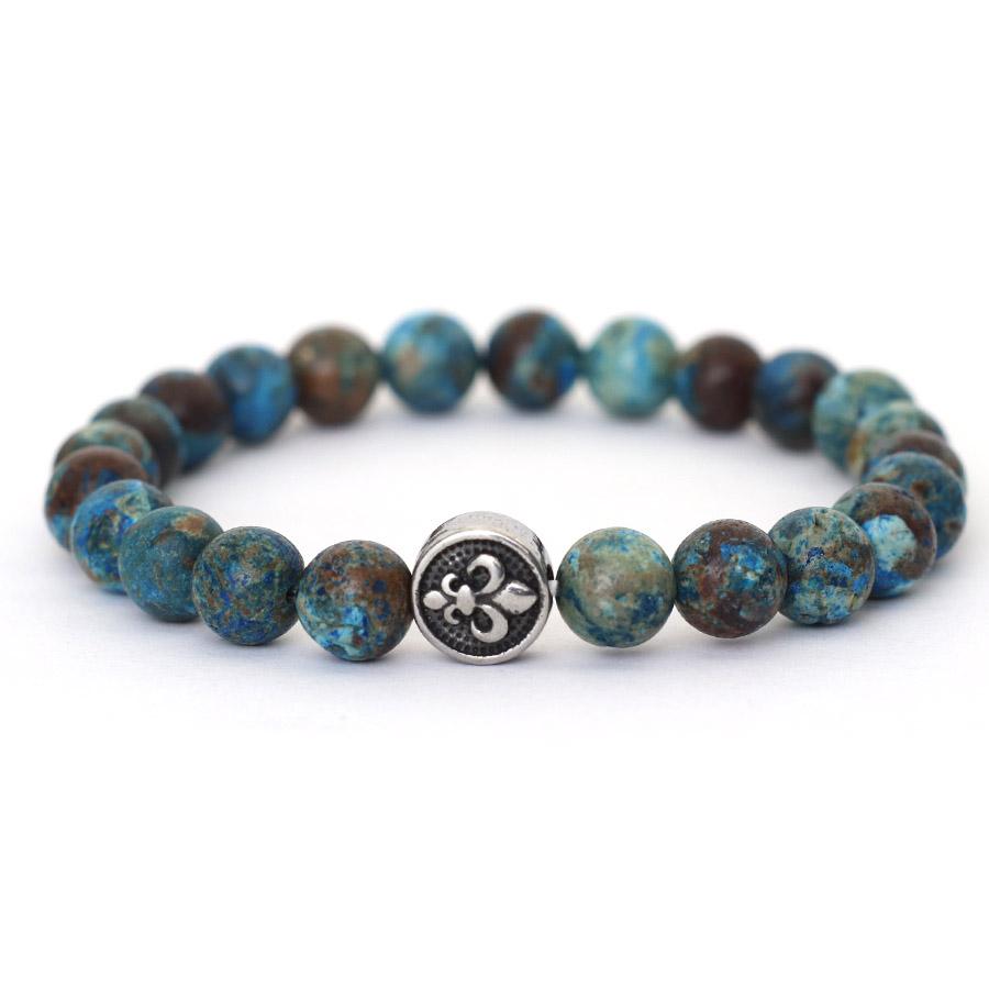 New Beaded Bracelet For Men 8mm Natural Tiger Eyes Obsidian Lava Stone Braclet Hematite Healing Braslet Stainless Steel Buckle