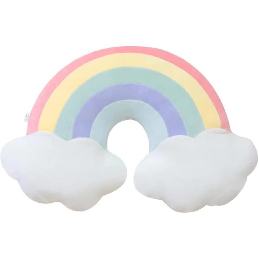 JIANEEXSQ Cloud Rainbow Shaped Pillow Home Decorative Creative Cushion Plush Stuffed Pillow Candy Color Cushion 00112021