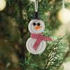 10PCS Snowman Tree Pendant Hanging Ornaments with Rope Party Home Supplies