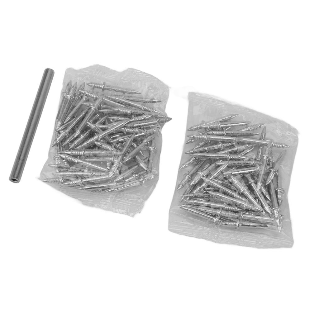 100pcs Double Skirting Thread Seamless Nail Secure Fixation Metal Double Ended Baseboard Nails