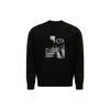 Logo Print Crew Neck Long Sleeve Pullover Sweatshirt Men Sweatshirt Black 6K1M96-1JUWZ-0054