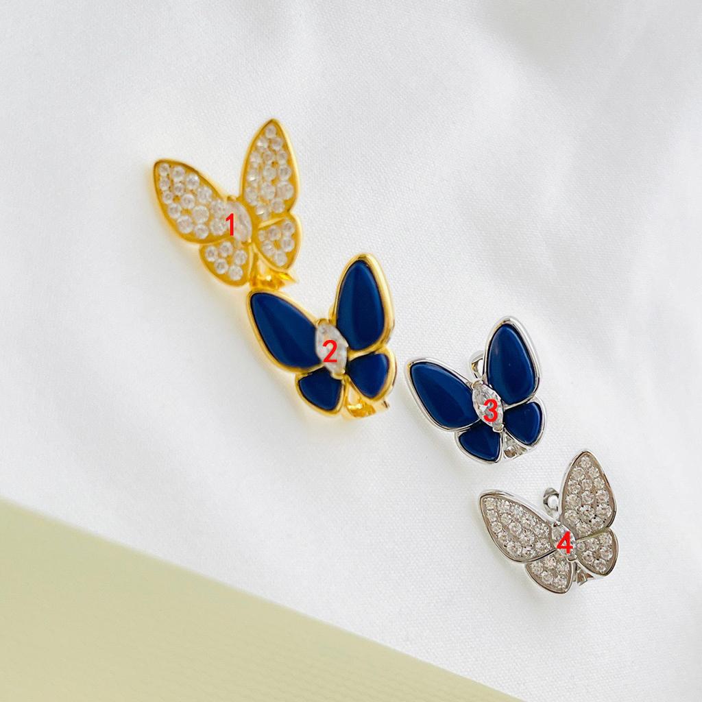 2023 Neuer Trend Klassisch 925 Sterling Silber Beliebte Marke Ohrringe Für Damen Verlobung Luxuriöser Schmuck Schmetterling Diamant Ohrringe