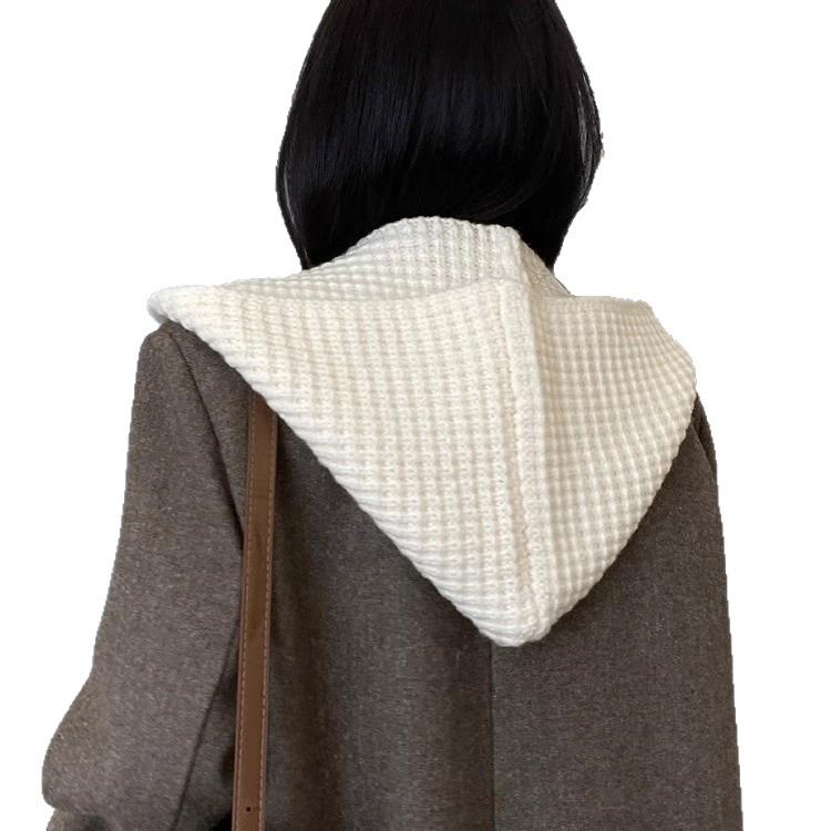 Wool Knitted Solid Color Scarf: Winter Warmth, Versatile Neck Warmer for Women, Couples, and Students