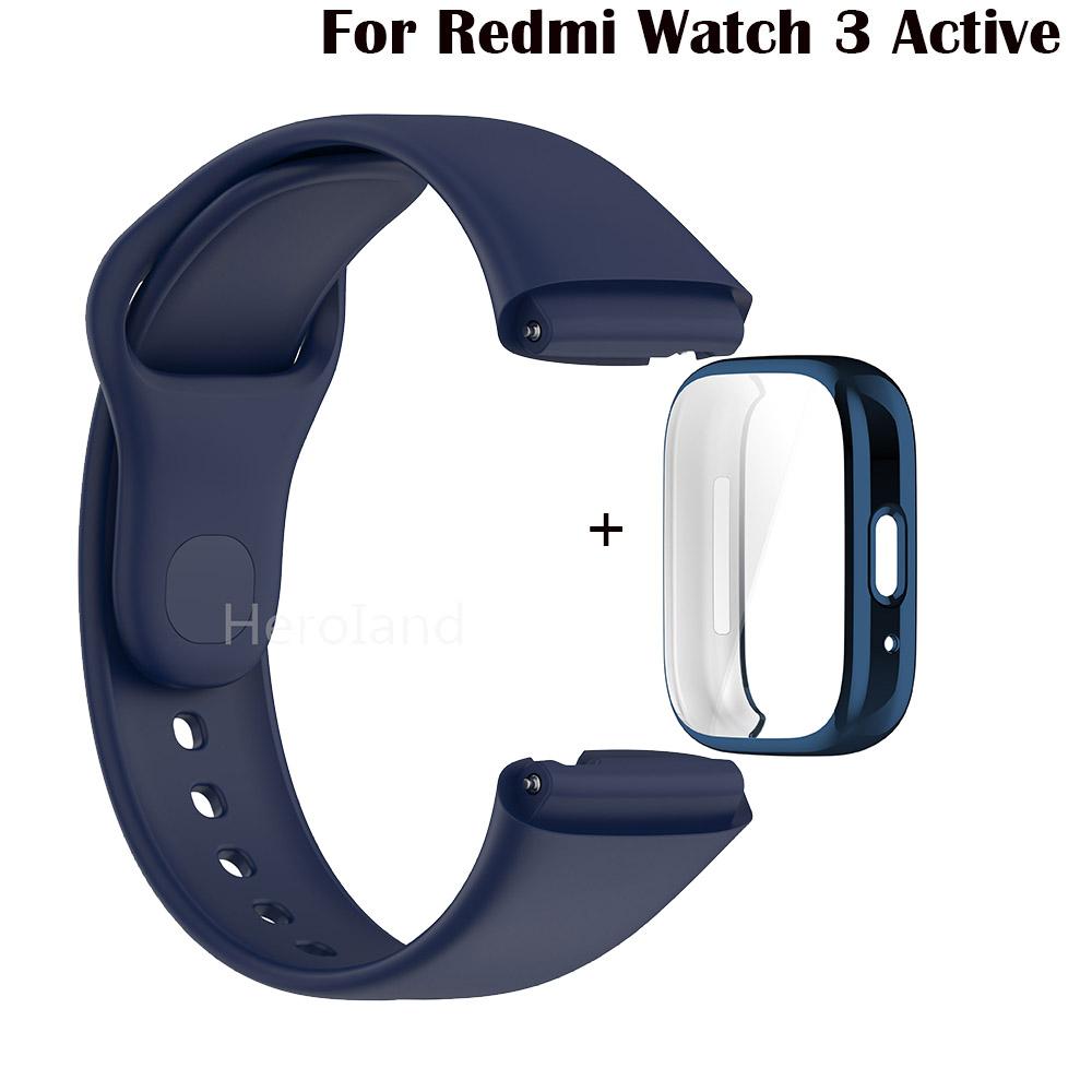 Curea de ceas pentru Redmi Watch 3 Active Smartwatch Curea Brățări din silicon moale Brățară pentru Redmi Watch3 Lite Curea de ceas CU carcasă