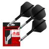 Target K-SHIFT FLIGHT K Shift Flight & Shaft System Shift Spin Base Professionelles Dartzubehör Form NO6 schwarz 33mm