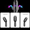 4 In 1 120W Car Charger Voltage Display PD30W Fast Charging with Retractable Cable Roof Starlight For IPhone Xiaomi Samsung