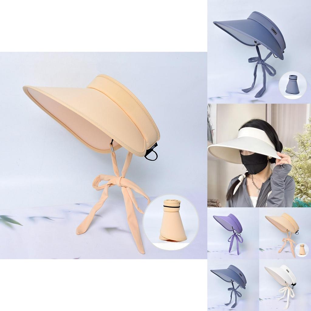 Ice Silk Sun Hat With Breathable Material And Bold Letter Details For Outdoor Activities