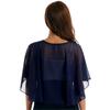 Womens Chiffon Cape Shawl One Button Cover Up Sheer Wedding Party Dress Wrap for Bridal or Evening Events
