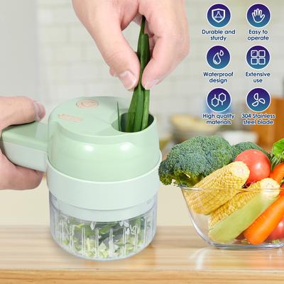 Neu Elektrische Gemüseschneider Set Handheld Drahtlose Elektrische Knoblauchstampfer Lebensmittel Chopper Fleischwolf