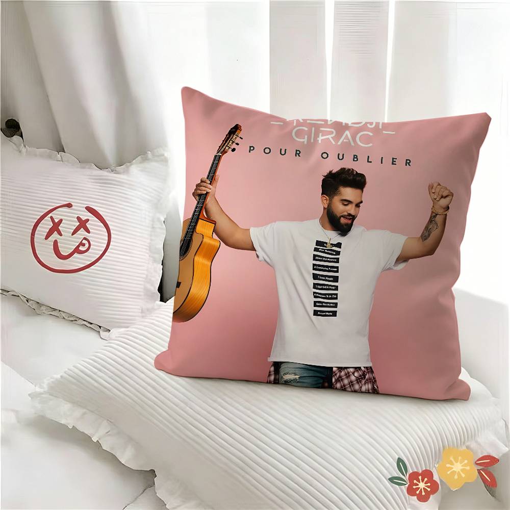 pc French Singer Kkendji Girac Pillow Case Fashion Square Pillowcase Bedroom Sofa Room Ins Decoration Leisure