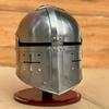 Crusader Helmet Medieval Knight Armor Helmet with Stand LARP Cosplay Halloween Costume Best Gift Halloween Fathersday Gift