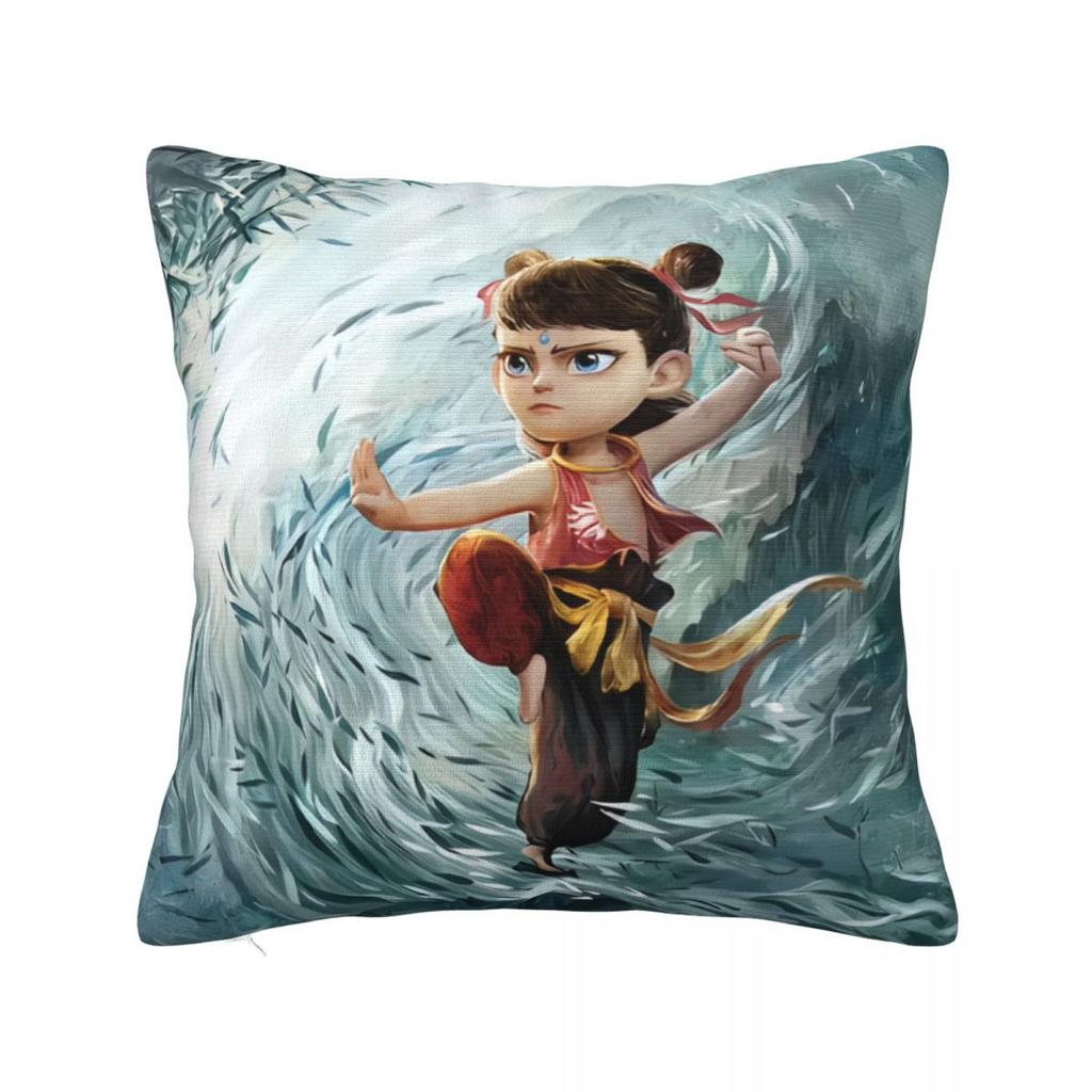 Nezha Birth Of The Demon Child Pillow Cases Ne Zha Cartoon Movie Cushion Covers Zippered Decor Pillowcover For Seat 40X40Cm