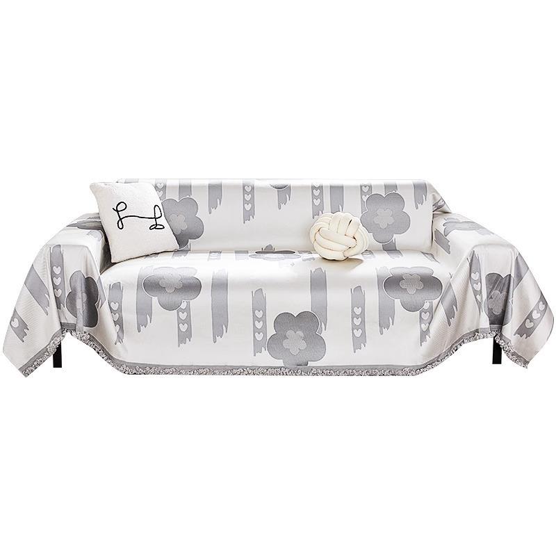 Sommer Eis Seide Sofa Handtuch Hundert Blumen All-Inclusive Sofabezug Staubschutz Einteiliger Sofabezug Stoff Kühl und Atmungsaktiv