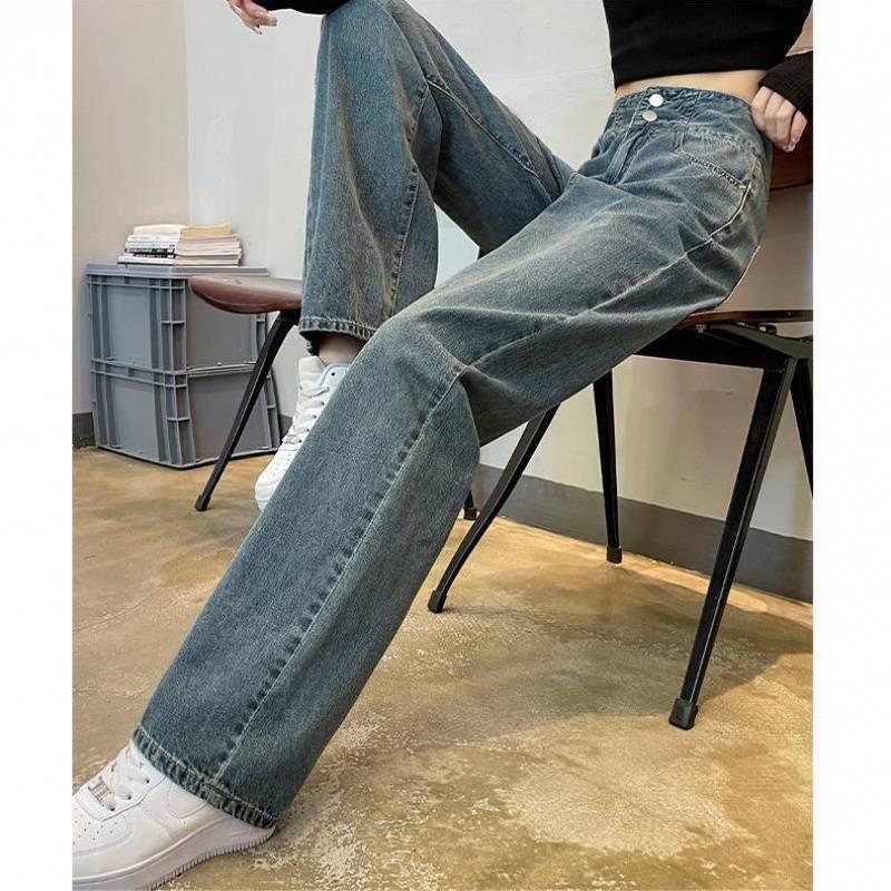 Women's High-Waisted Loose Straight-Leg Jeans for Autumn/Winter 2025