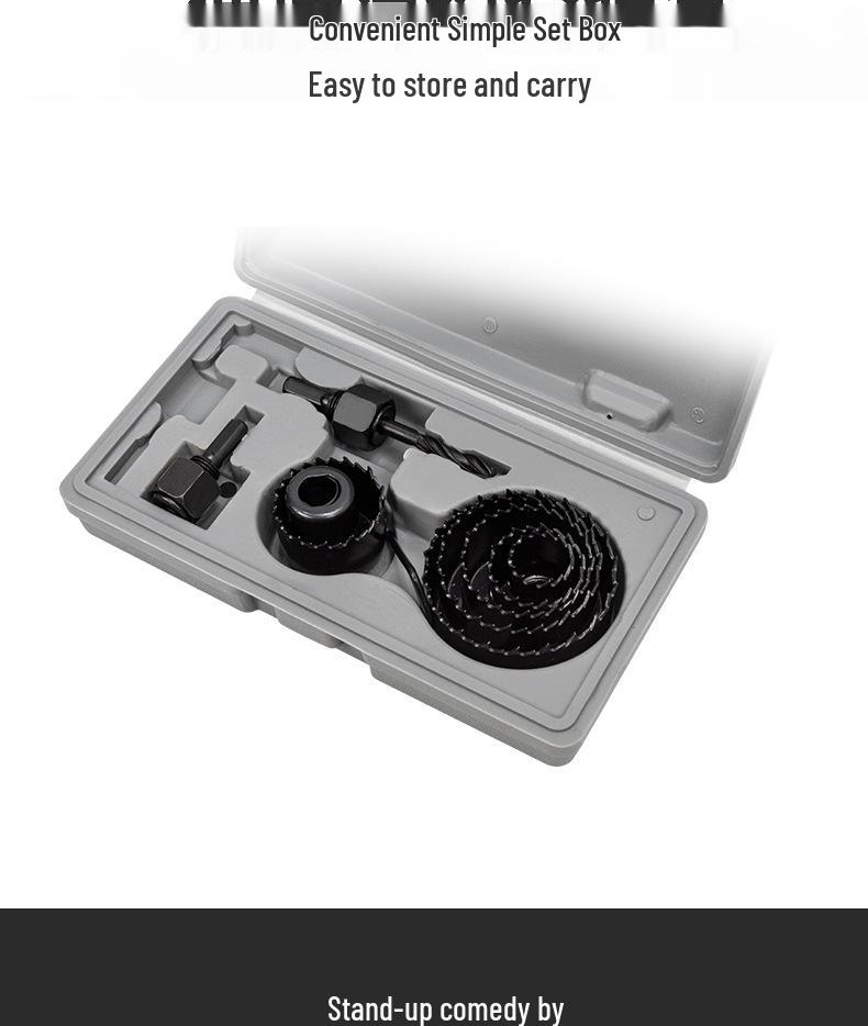 Woodworking Hole Saw Set for Wood, Gypsum, PVC, Plastic - Round Bit Downlight Drilling Tool