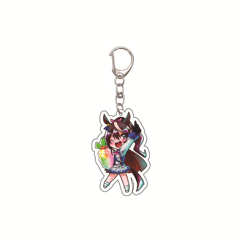 6CM Cute Anime Pretty Derby Shuttle Mejiro Mcqueen Symboli Rudolf Kawaii Acrylic Keychain Game Jewelry Cosplay Props