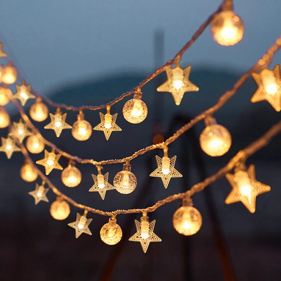 LED string ball star lights, small colorful lights, Christmas string lights, decorative lights