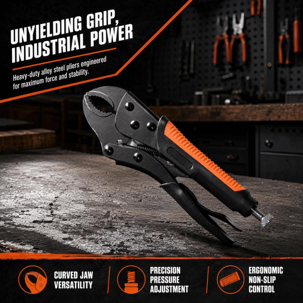 Anti-Slip Handle Locking Pliers Alloy Steel Screw Extractor Pliers Clamping Device  Woodworking Use