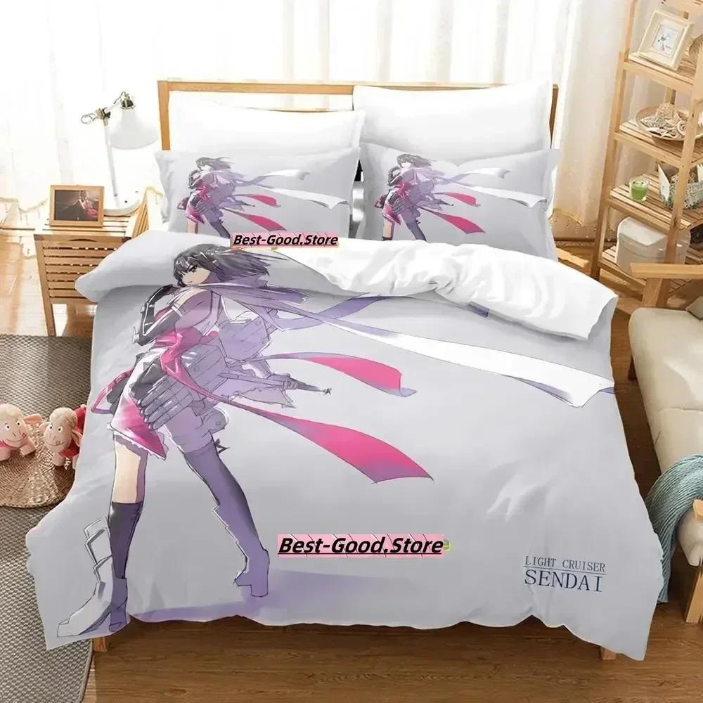 

Kantai Collection Bedding Set Single Twin Full Queen King Size Bed Set Adult Kid Bedroom Duvetcover Sets Anime parure de lit Bed 70x133cm 2pcs