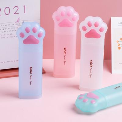 3D Pencil Case Storage Box Lovely Pink Cat Paw Cartoon Pen Bag for School Girl Kawaii Stationery Gift Pouch Eraser Holder IN