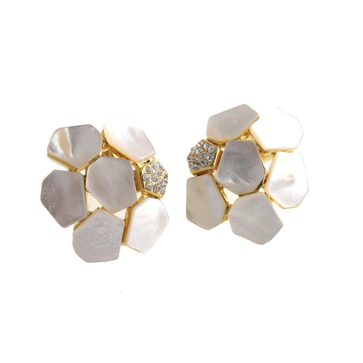 

VINGTAINE Классические серьги-ракушки с крупными стразами [Kobe Vingtaine], P1142A-E