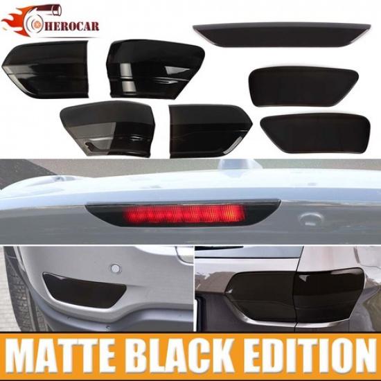 Smoked Black Rear Taillight Fog Third Brake Light Cover For Grand Cherokee 2014+