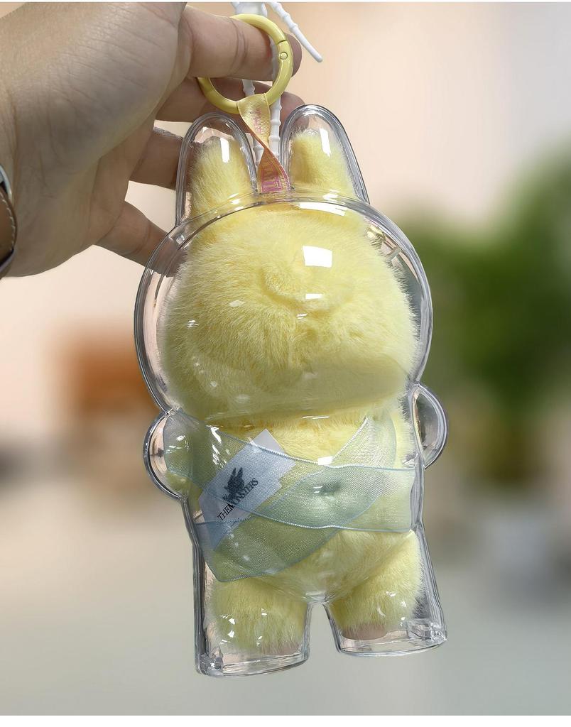 Lazy Beast Labubu Schachkönig Transparente Schutzhülle - Hohe Qualität