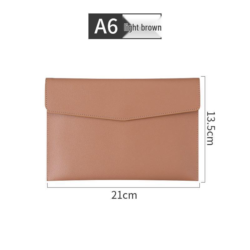 A4 Leather Magnetic File Bag with Custom Logo Options - Business Document Envelope Design in Multiple Specifications