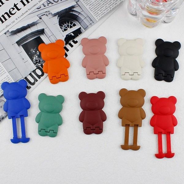 AY Bear Cookie Sole Smart Tok Cute Grip Tok, Black, 1 Piece