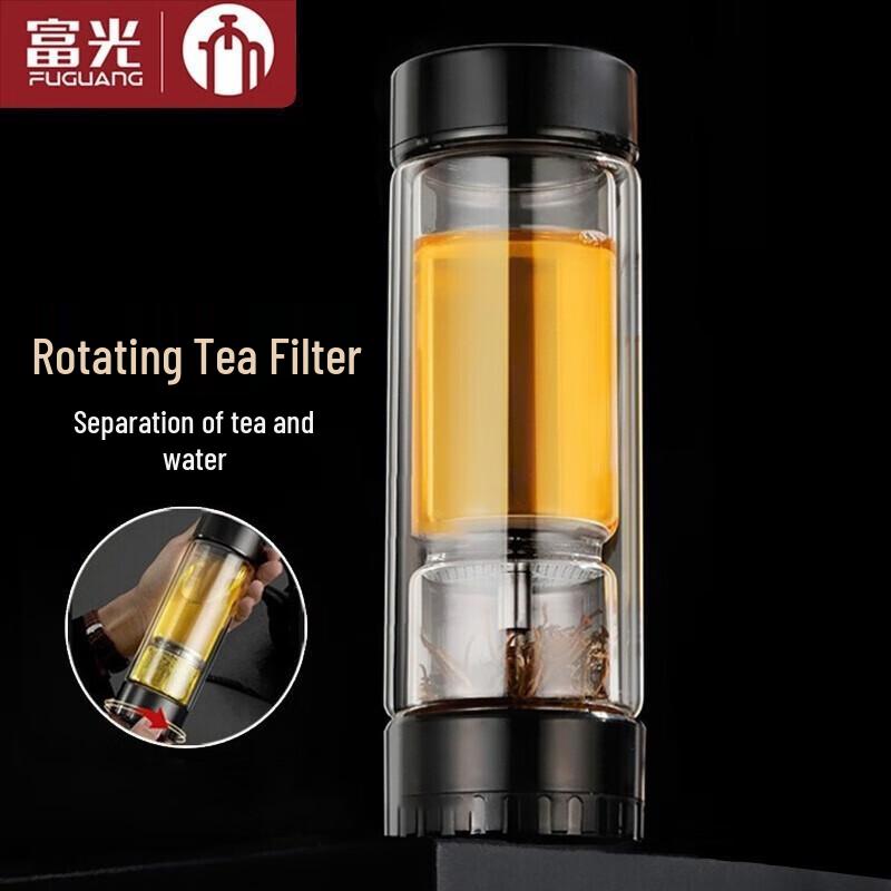 Fuguang Double-Layer Glass Tea Separation Bottle