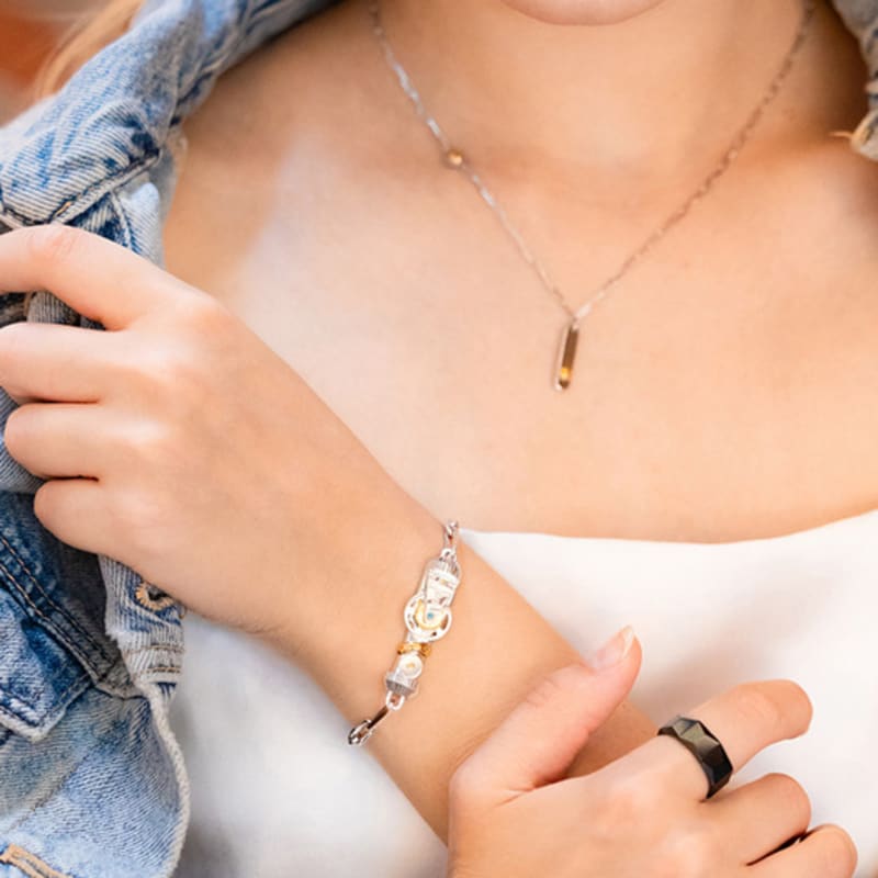 BE/GINS Time Movement Blue Diamond Bracelet