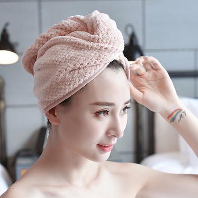 100% Baumwolle Mädchen Haartuch Super Saugfähig Schnell Trocknend Magische Duschhaube für Damen Badezimmer Haarturban Verdrehbarer Kopfwickel