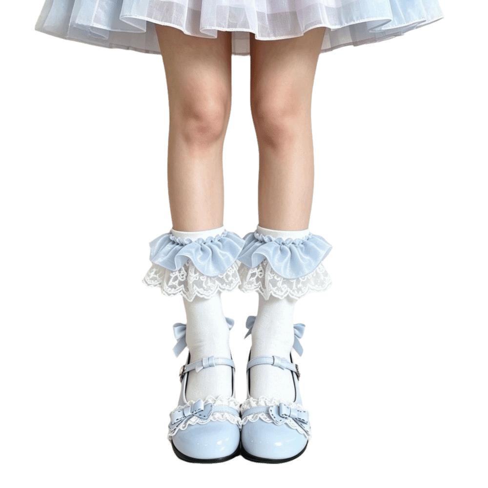 Ruffle Lolita Socks Lolita JK Sweet Girl Sock Cute Women's Mid-calf Socks Students
