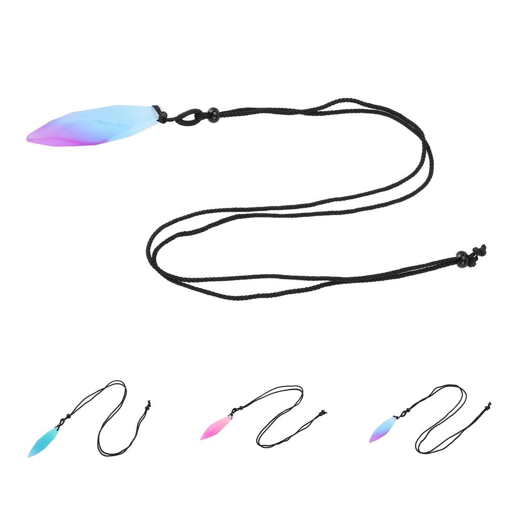 Naszyjnik z wisiorkiem świecącym w ciemności, żywica, świecący, luminescencyjny wisiorek, nieregularny kształt, matowy