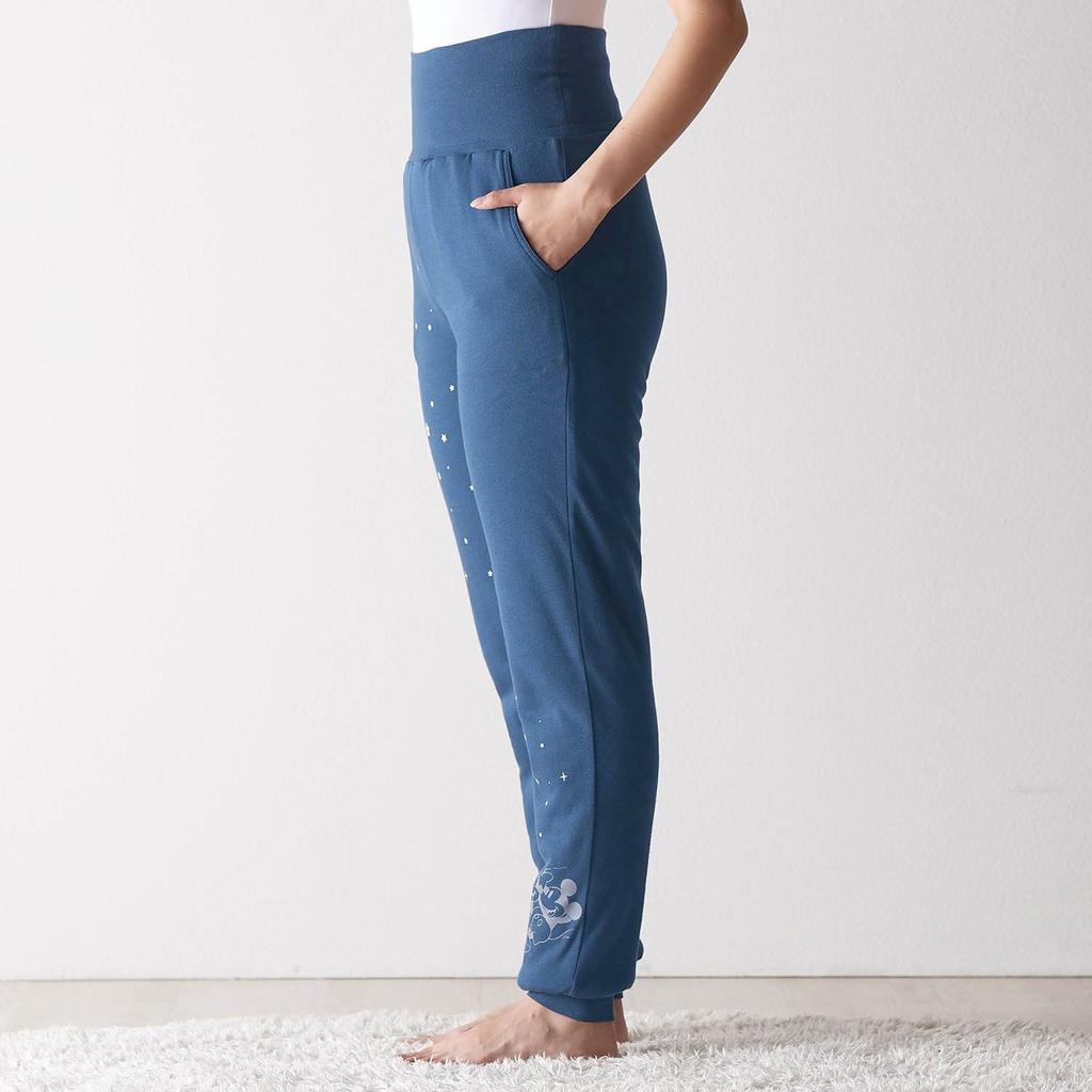 Belle Maison Disney Loose Pants with Fleece Lining and Belly Dogs Size L Women's Warmer, Pajama/Loungewear Bottoms, (Gray),