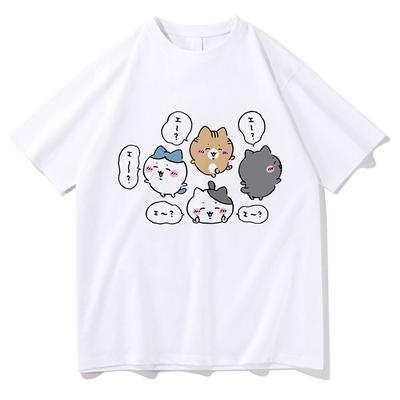 Chiikawa T Shirt Unisex /Women Harajuku Aesthetic Graphic Kawaii Tshirt Unisex Anime Cartoon Casual Oversize Sand Cotton Tees Shirts