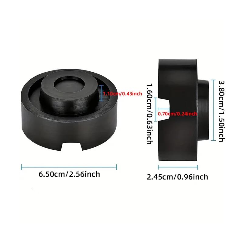 1/2Pcs Car Universal Jack Stand Rubber Pad Black Round Multi-functional and Durable Portable Car Jack Stand Car Supplies