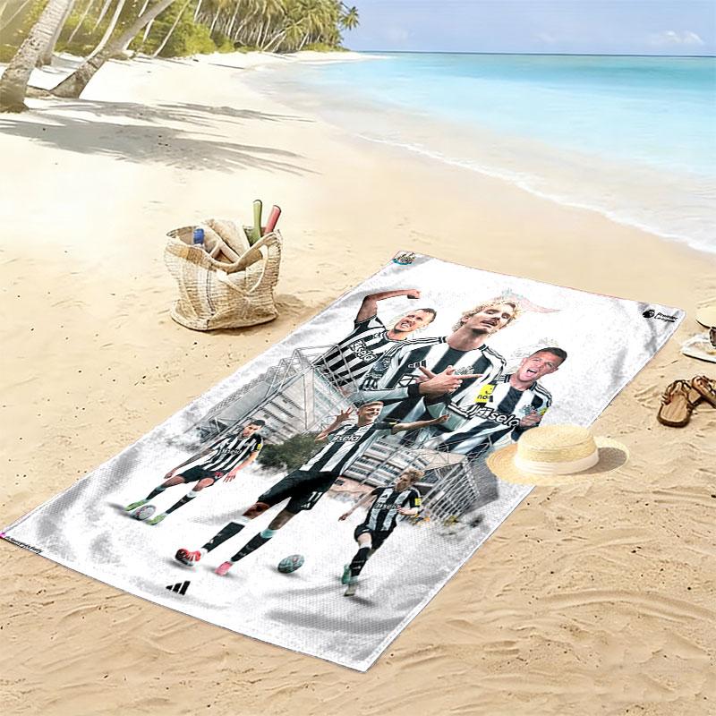 Newcastle United Print Beach Towel, Large Soft Quick Dry Towel for Beach Camping Swimming