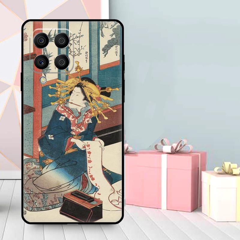 Japanese Ukiyo-e Art Case For Samsung Galaxy M35 M56 M12 M06 M32 M52 M55 M15 M11 M13 M14 M16 M36 M31 M53 M34 M54