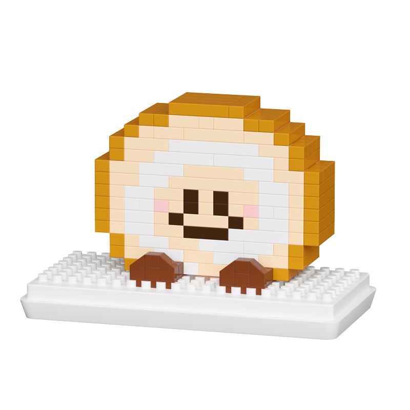 Kreative Brot-Serie Bausteine Sandwich Schweizer Rolle Kuchen Simulation Essen Kinderspielzeug zum Zusammenbauen