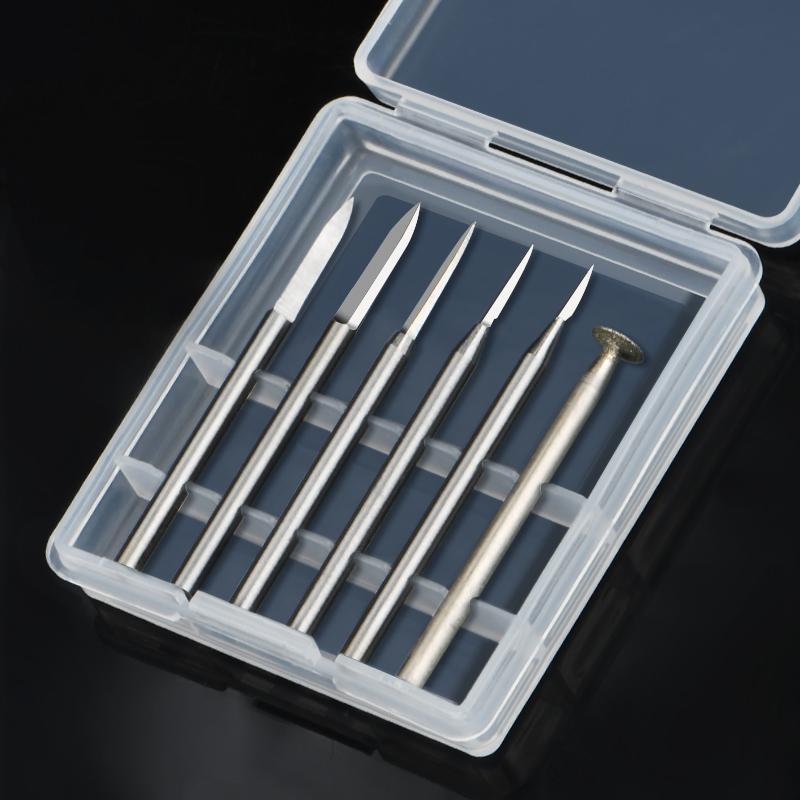 Weißer Stahl Elektrisches Schnitzmesser- und Fräser-Set für Holz- und Nussgravur