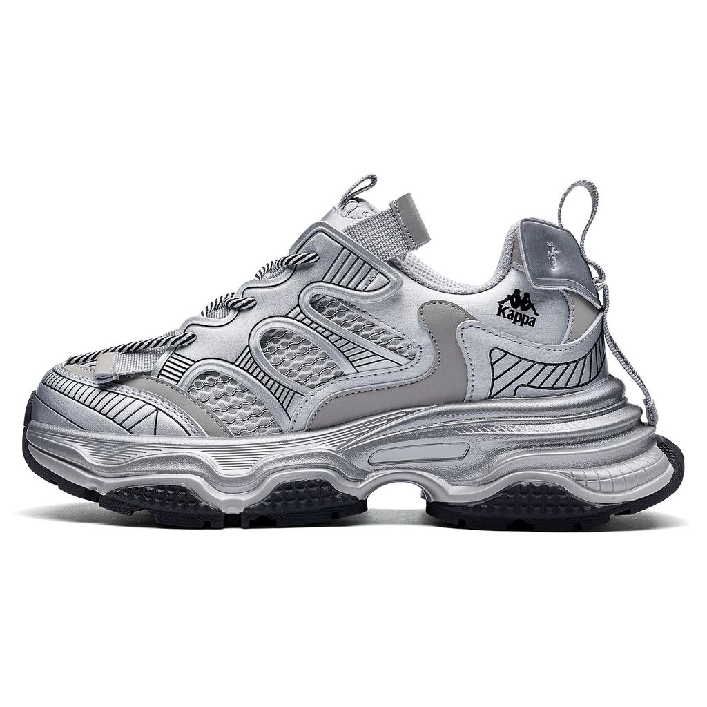 Kappa Planet Desert Island Series Summer Breathable Mesh Lightweight Thick Sole Casual Versatile Y2K Retro Low Top Running Shoes K0E25MC62J-149