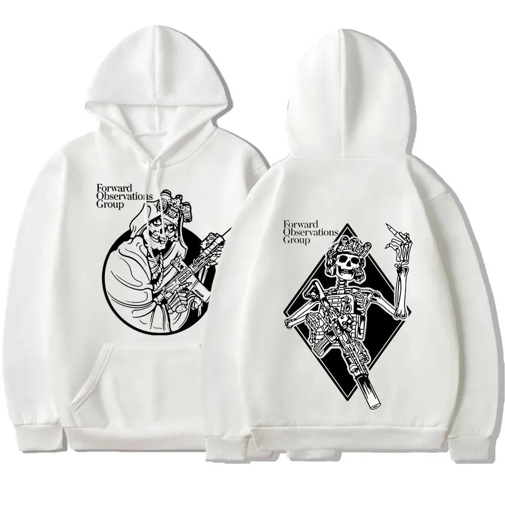 Gbrs Forward Observations Group Cotton Hoodie Punk Skeleton Gothic Clothes Men Women Fashion Vintage Winter Hooded Sweatshirt
