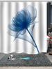 Neues Produkt Blumen Serie High-End Duschvorhang Bunter Druck Polyester Wasserdichter Duschvorhang Duschvorhang Badezimmer